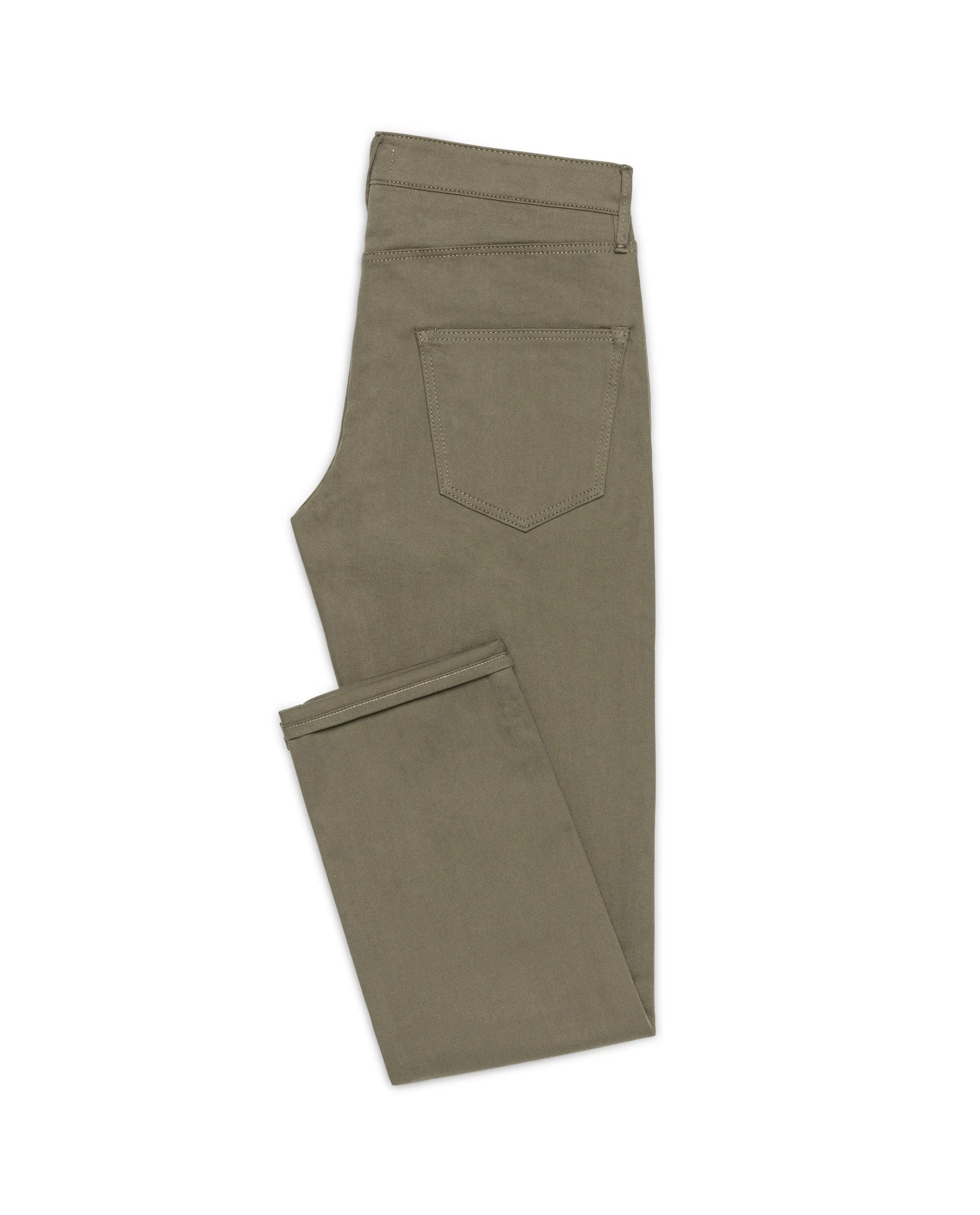Olimpias Olive Heavy Cotton Twill Stretch