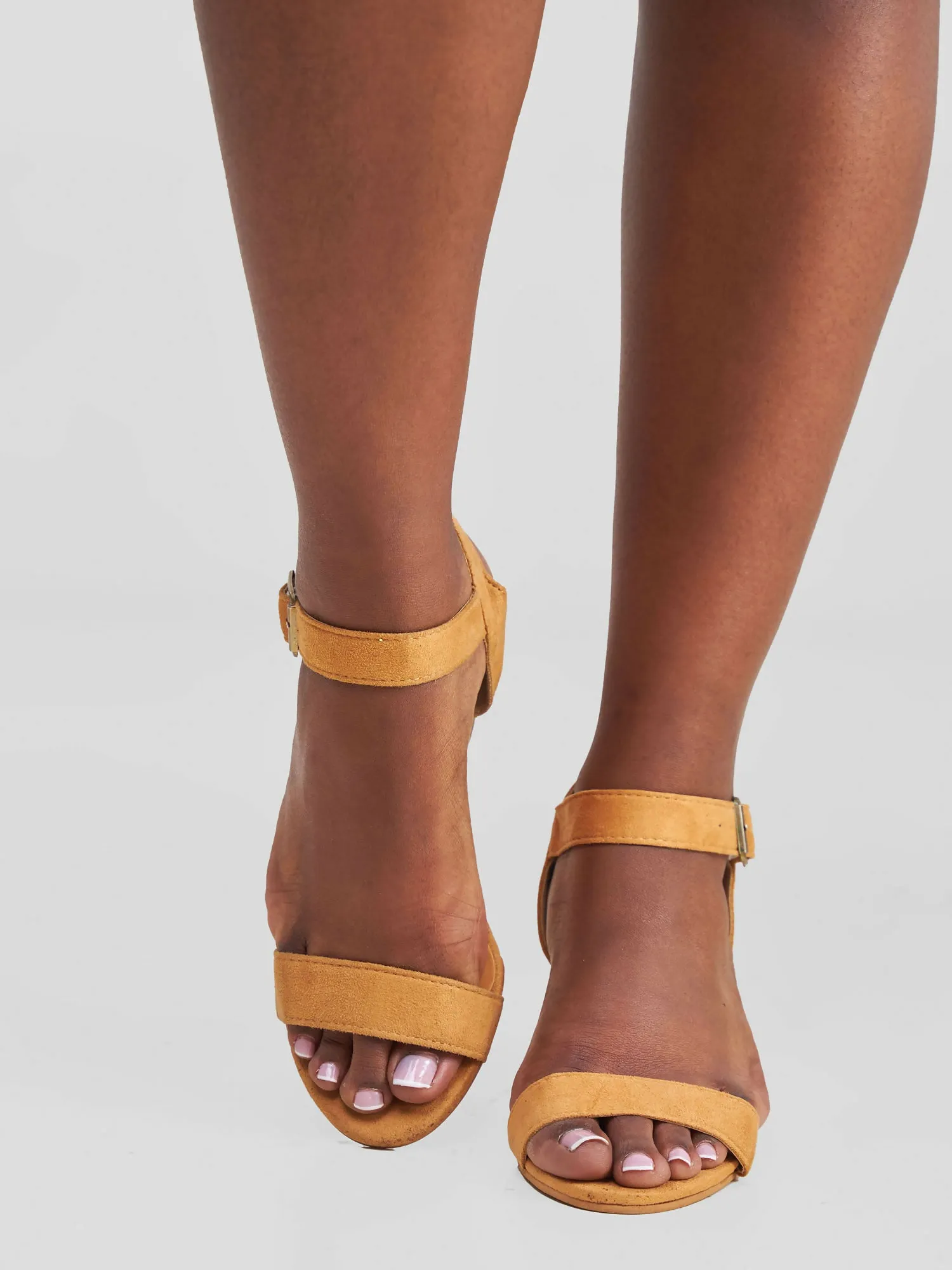 Open Wedge Chunky Heel - Mustard