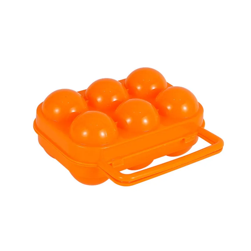 Outdoor 6-Grid Portable Egg Box Durable Protection Tray for Camping