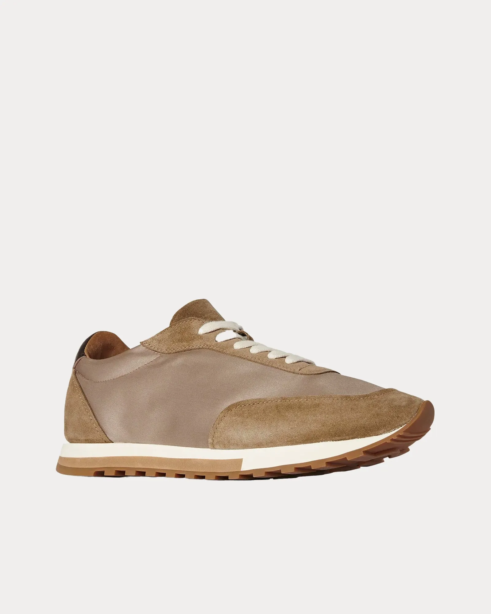 Owen Runner Suede & Nylon Grey / Beige Low Top Sneakers