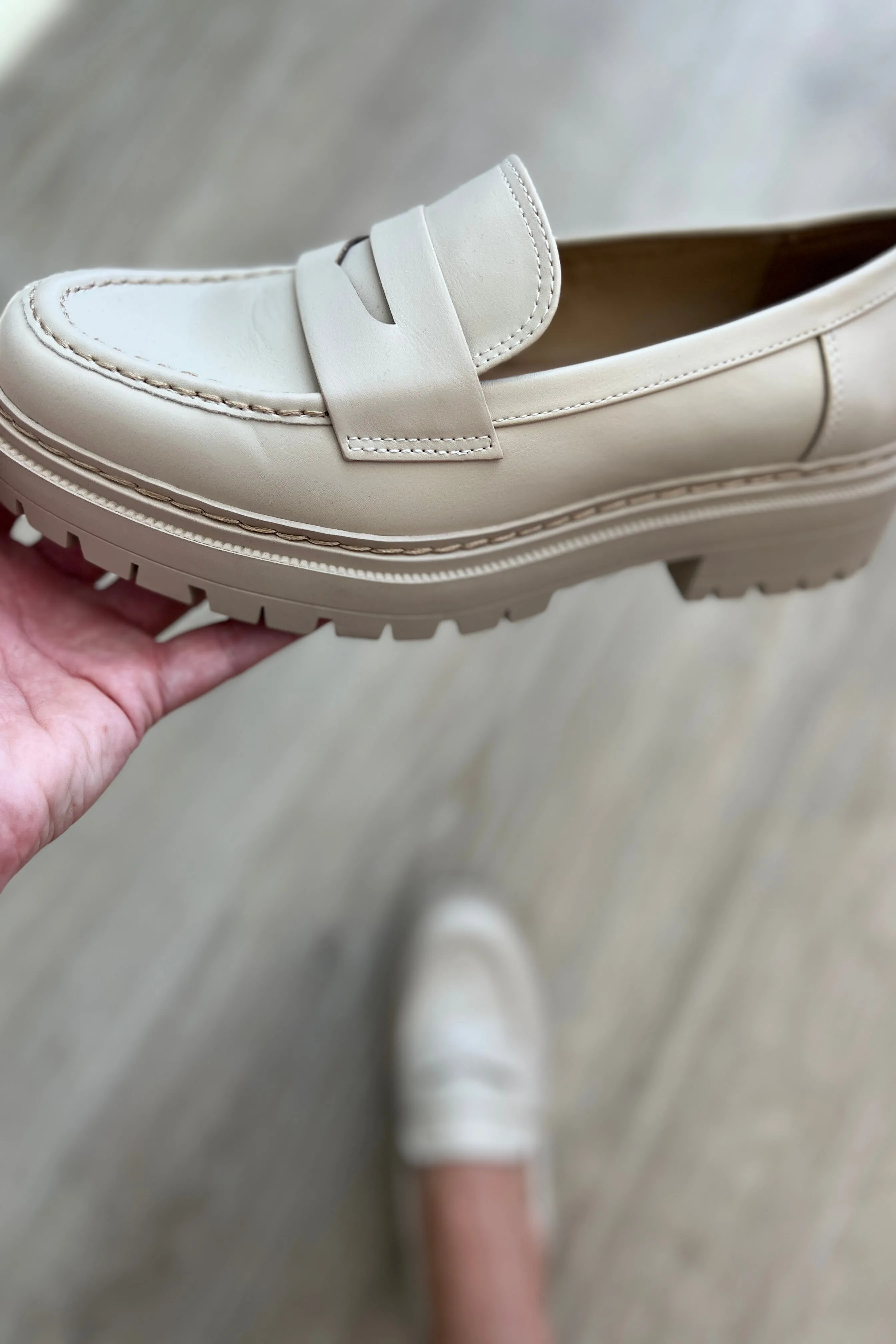 Penny For Your Thoughts Loafers in Bone by SODA