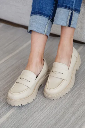 Penny For Your Thoughts Loafers in Bone by SODA