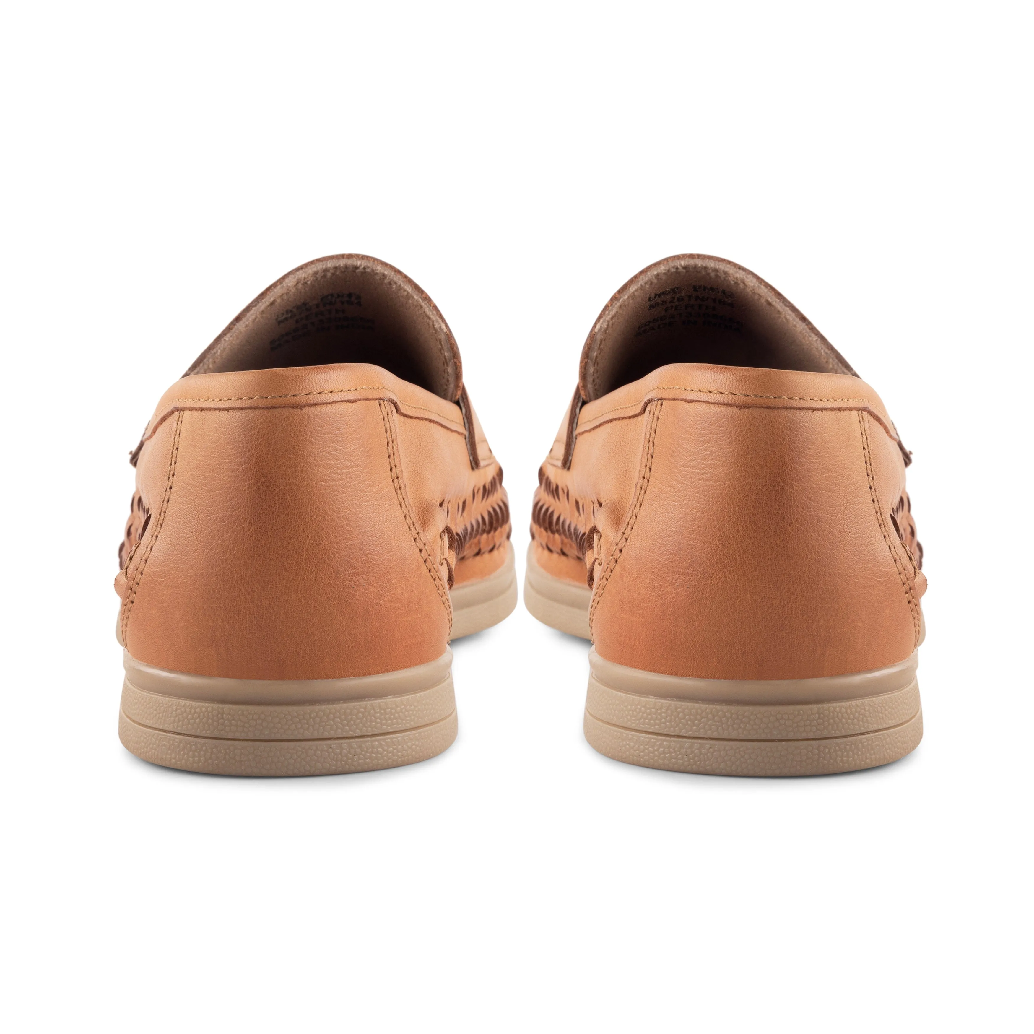 Perth Leather Woven Loafer - Tan