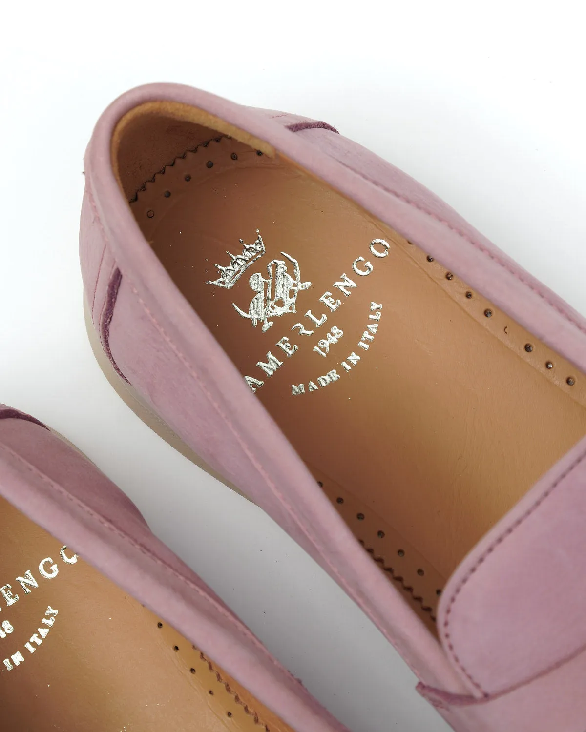 Pink Morbidone Leather Loafers