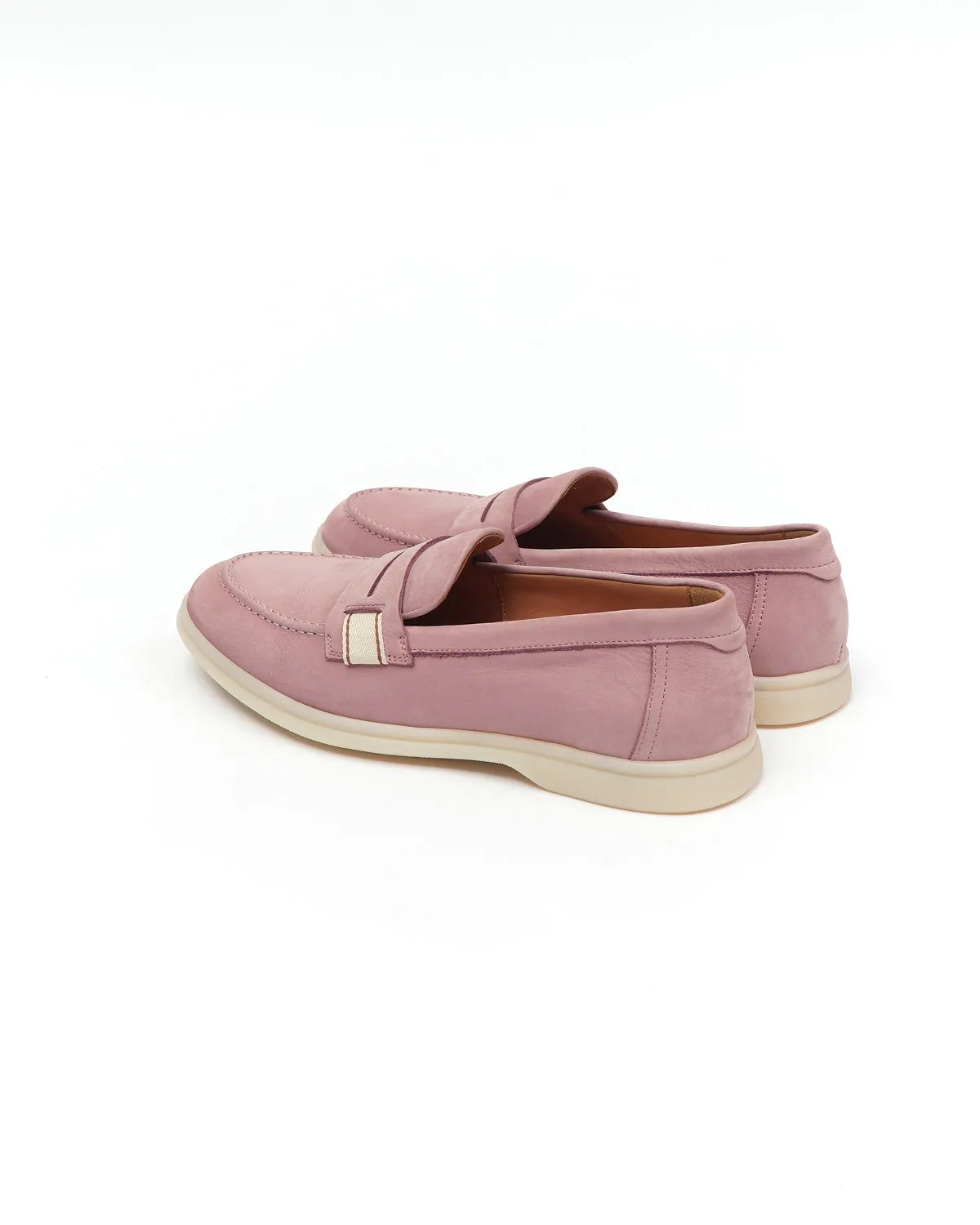Pink Morbidone Leather Loafers