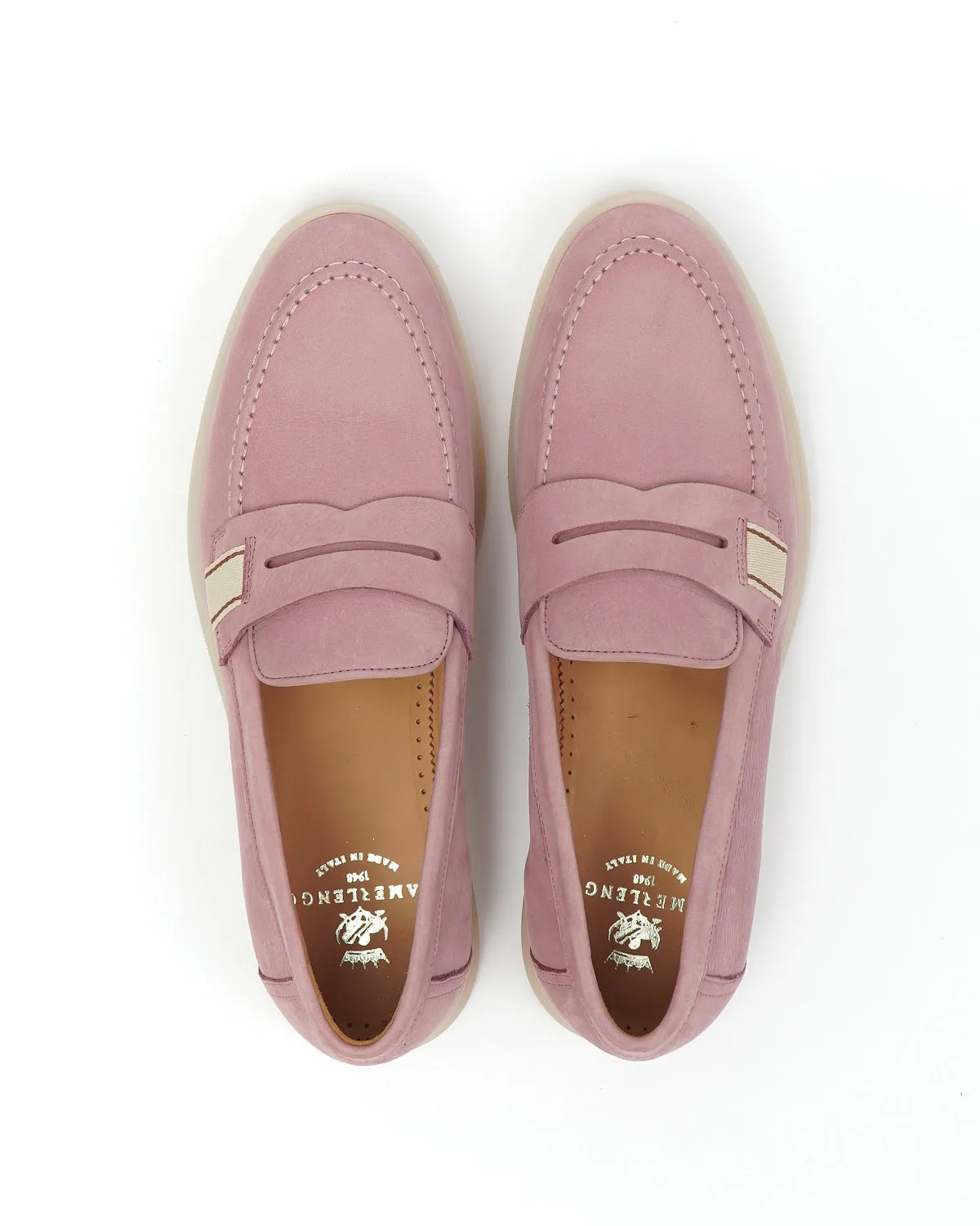 Pink Morbidone Leather Loafers