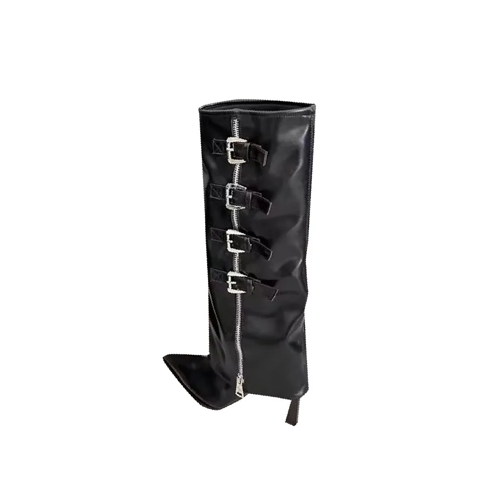 RAHEL Buckled Knee High Boots