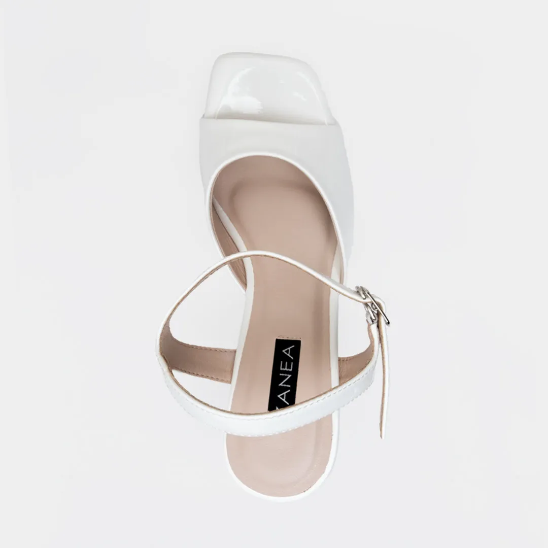 Remi Wedge Sandals (White)