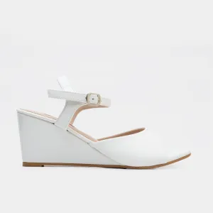 Remi Wedge Sandals (White)