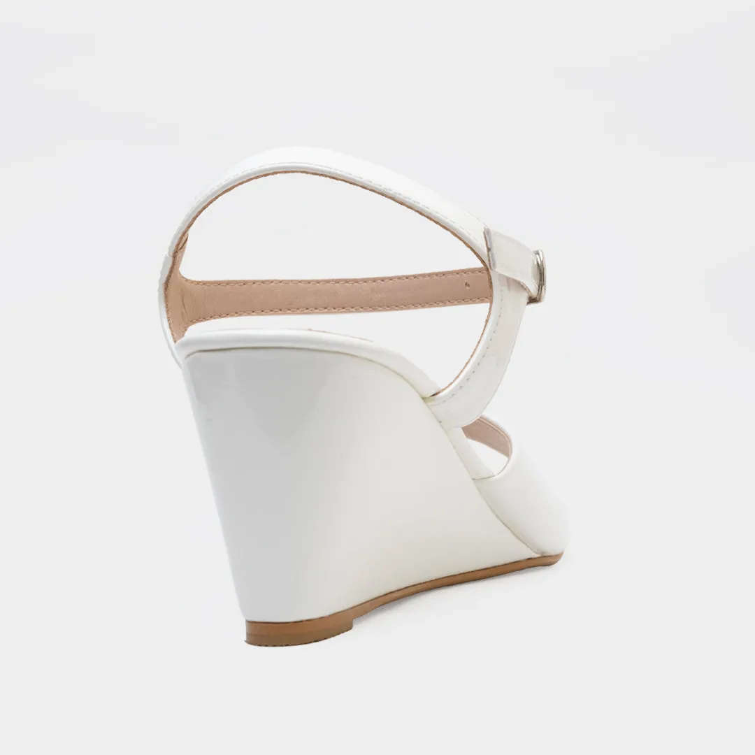 Remi Wedge Sandals (White)