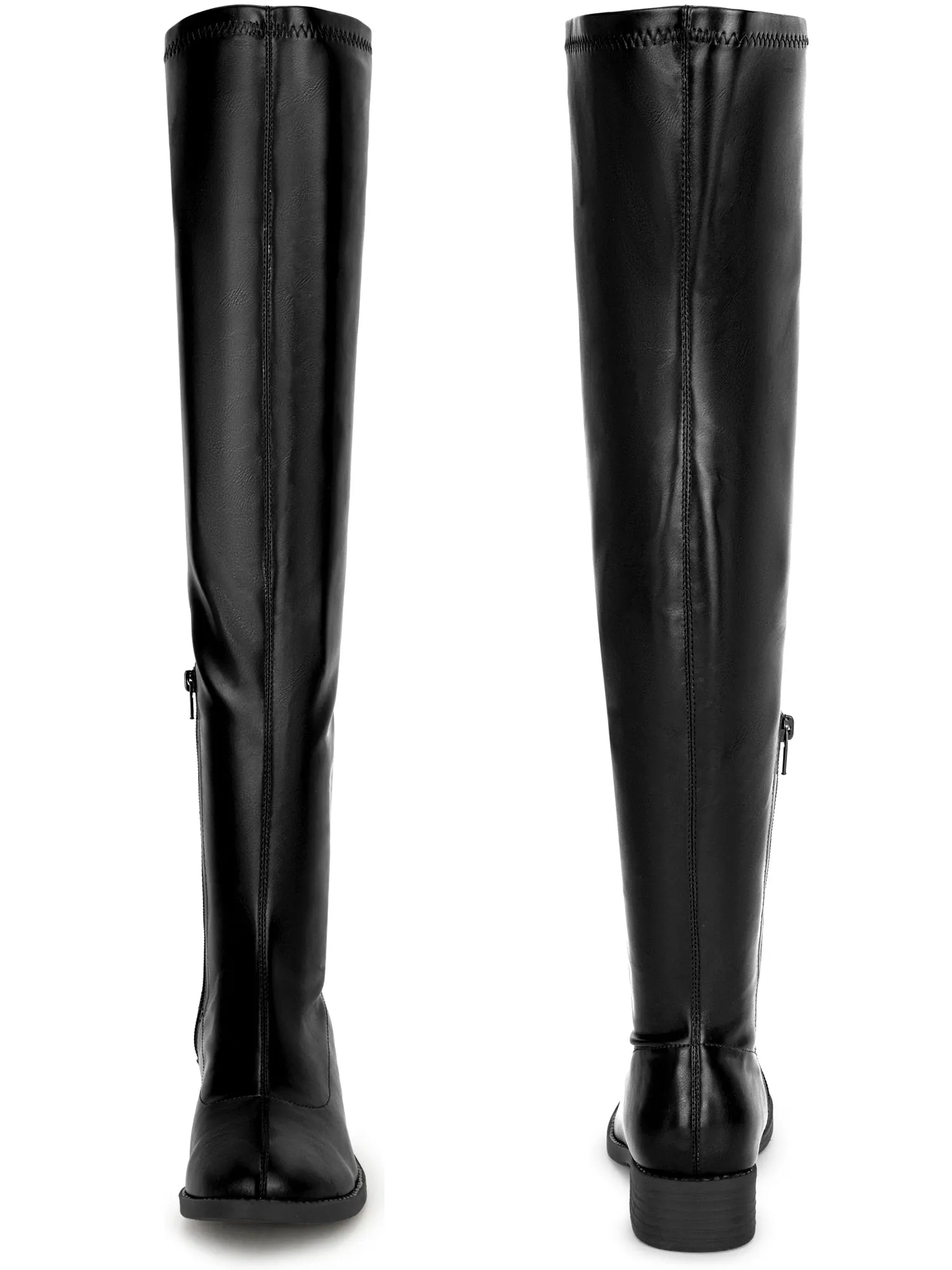 Round Toe Low Block Heel Over the Knee High Boots for Women