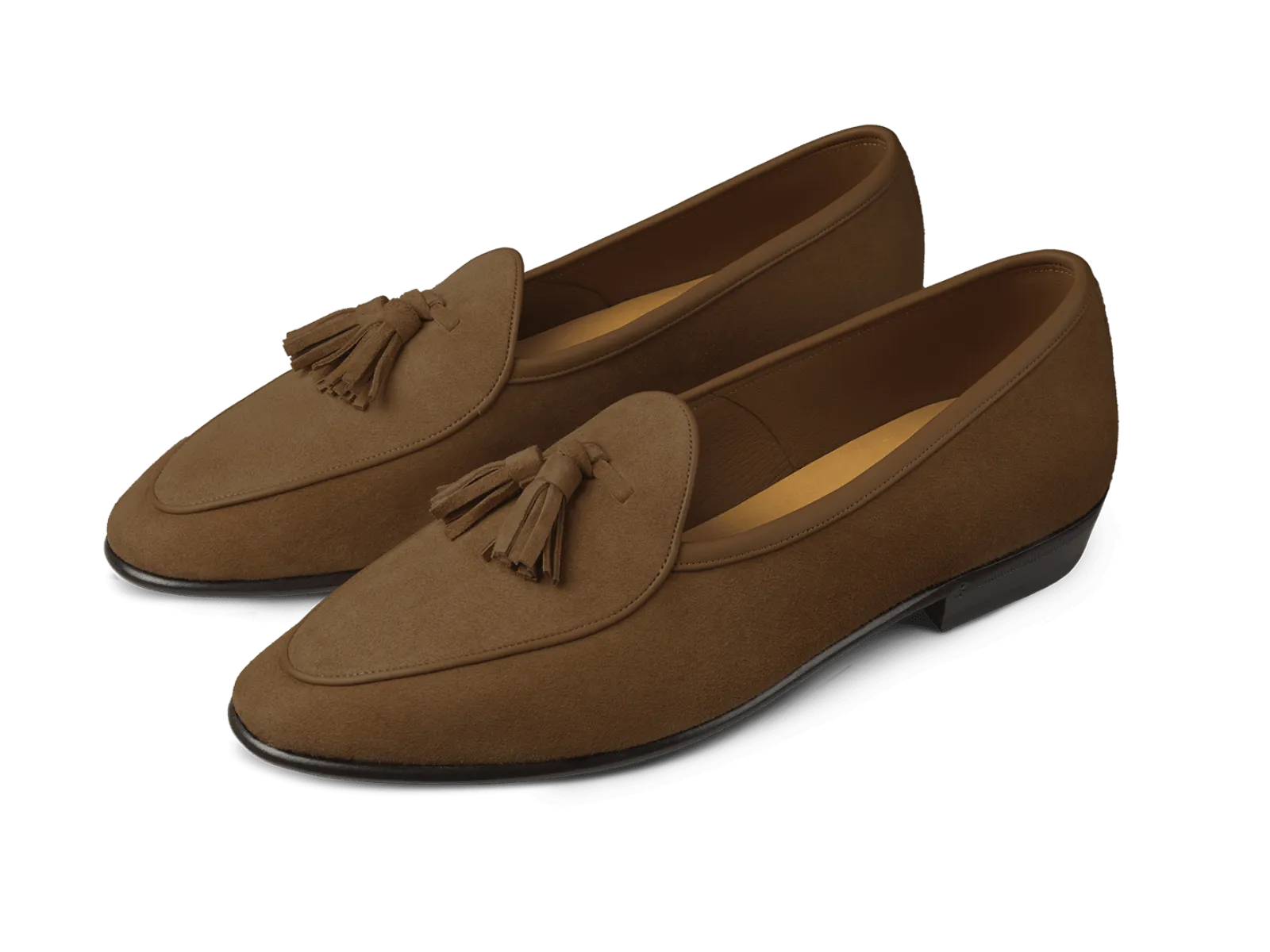 Sagan Classic Tassel Loafers in Tan Asteria Suede