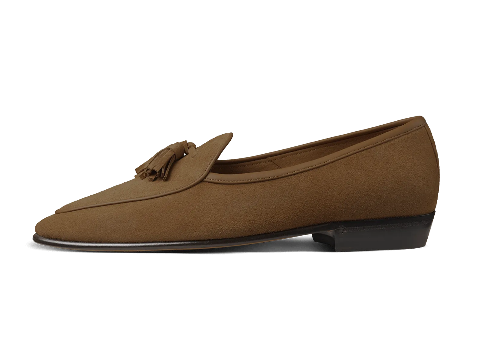 Sagan Classic Tassel Loafers in Tan Asteria Suede