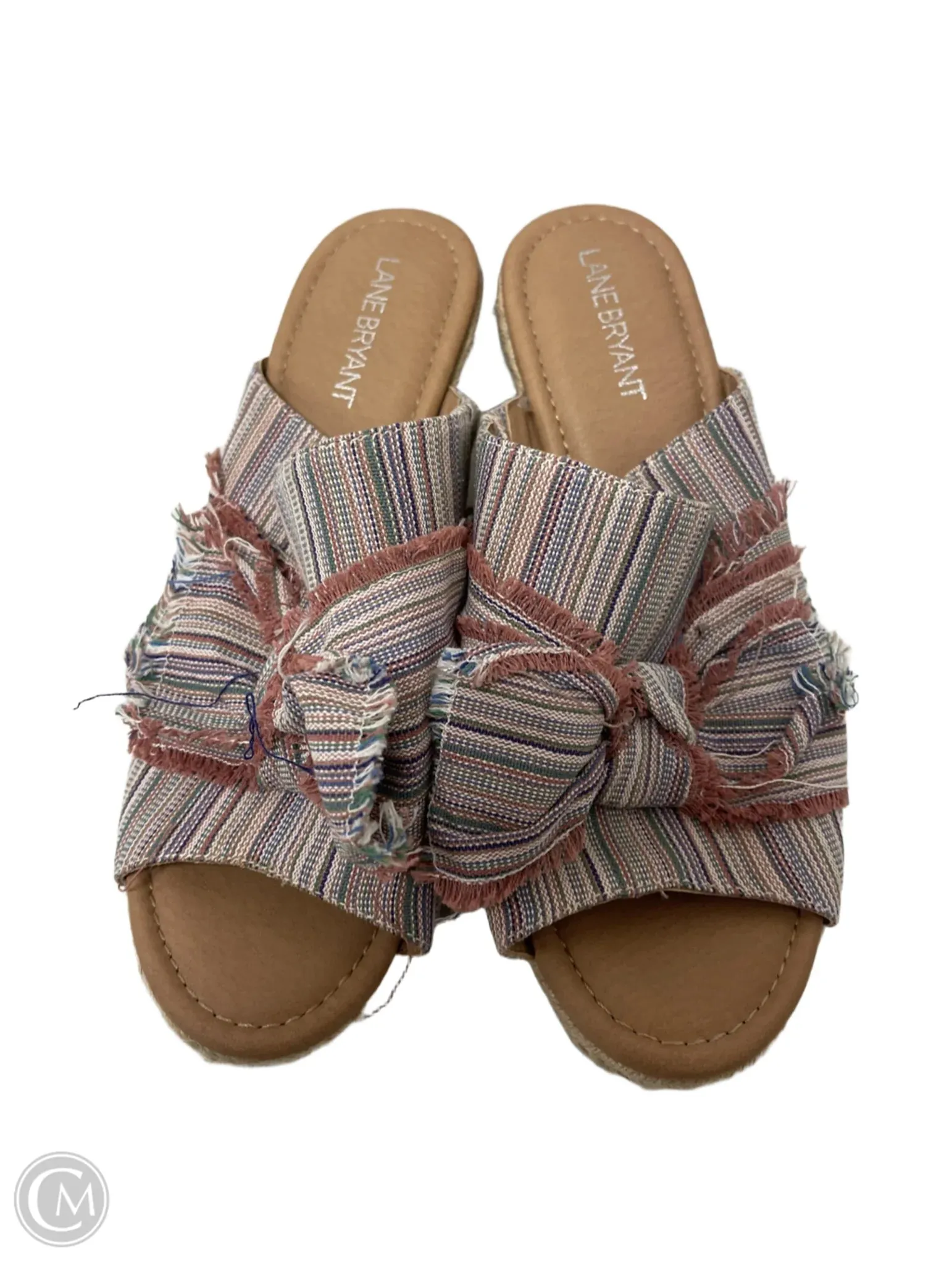 Sandals Heels Wedge By Lane Bryant In Mauve, Size: 10