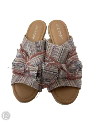Sandals Heels Wedge By Lane Bryant In Mauve, Size: 10