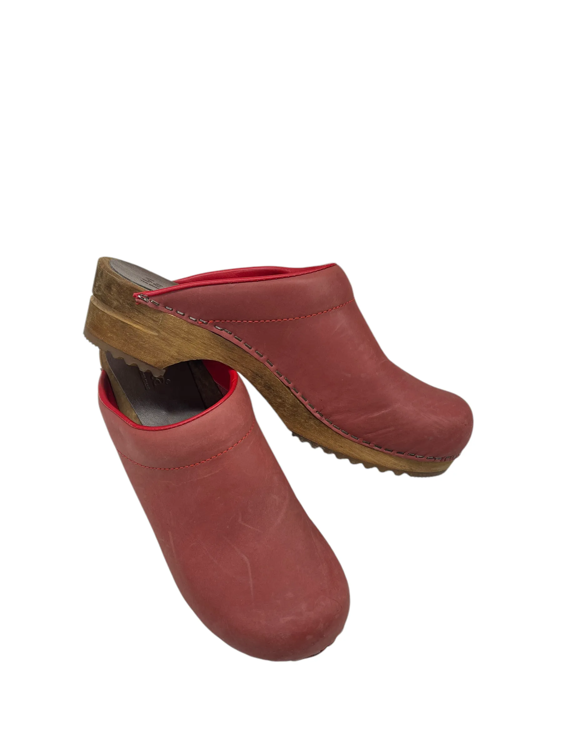 Shoes Heels Wedge By Sanita In Pink, Size: 9