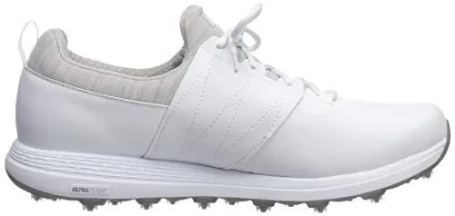 Skechers Women's Eagle Spikeless Golf Shoe, White/Gray 8 W US