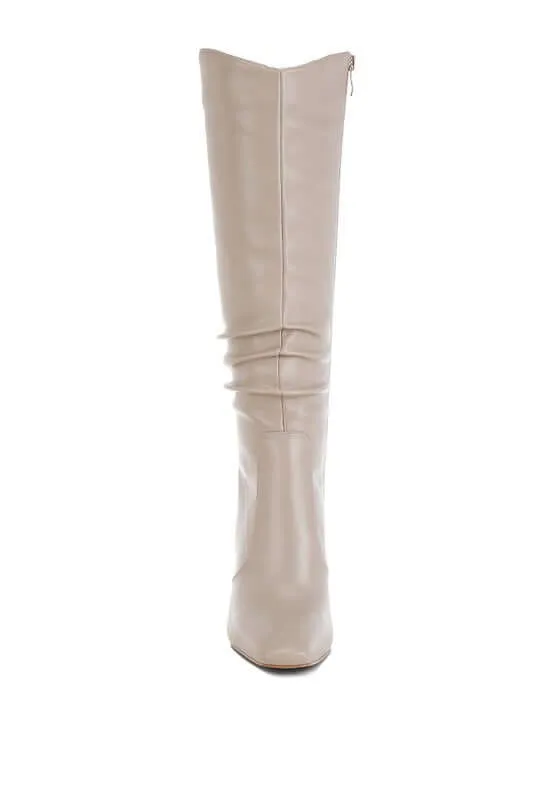 Slouchy Shaft Knee-High Boots