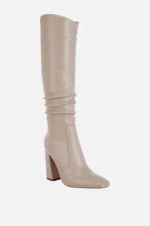 Slouchy Shaft Knee-High Boots