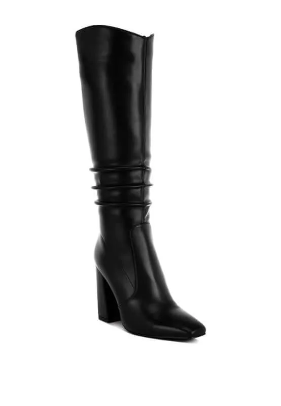 Slouchy Shaft Knee-High Boots