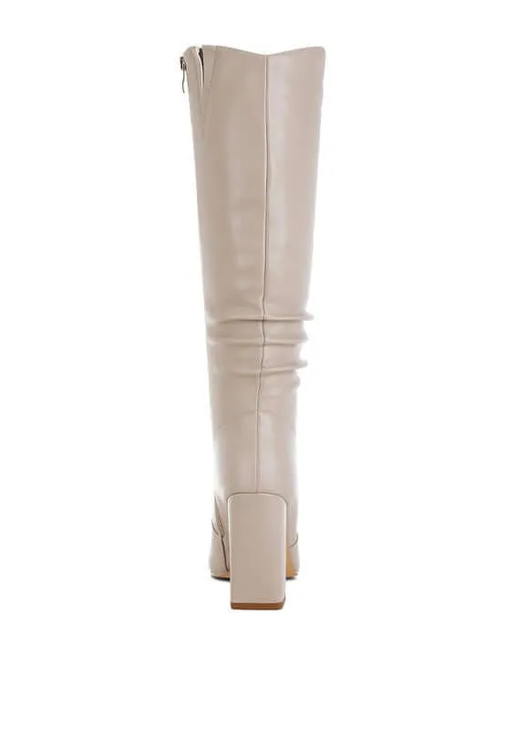 Slouchy Shaft Knee-High Boots