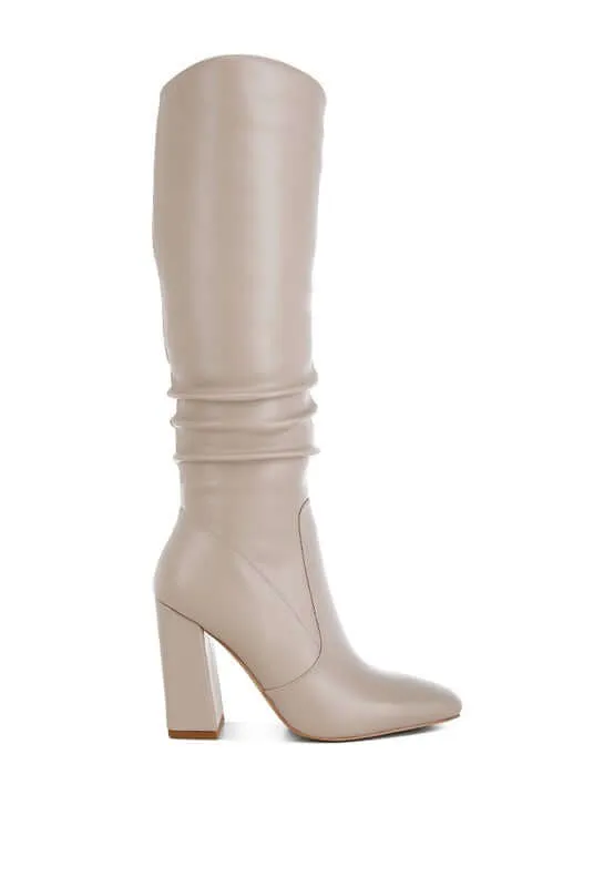Slouchy Shaft Knee-High Boots