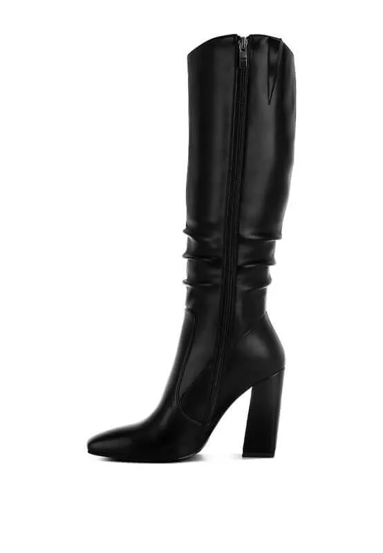 Slouchy Shaft Knee-High Boots