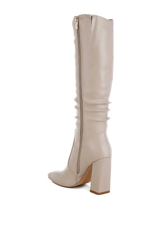 Slouchy Shaft Knee-High Boots