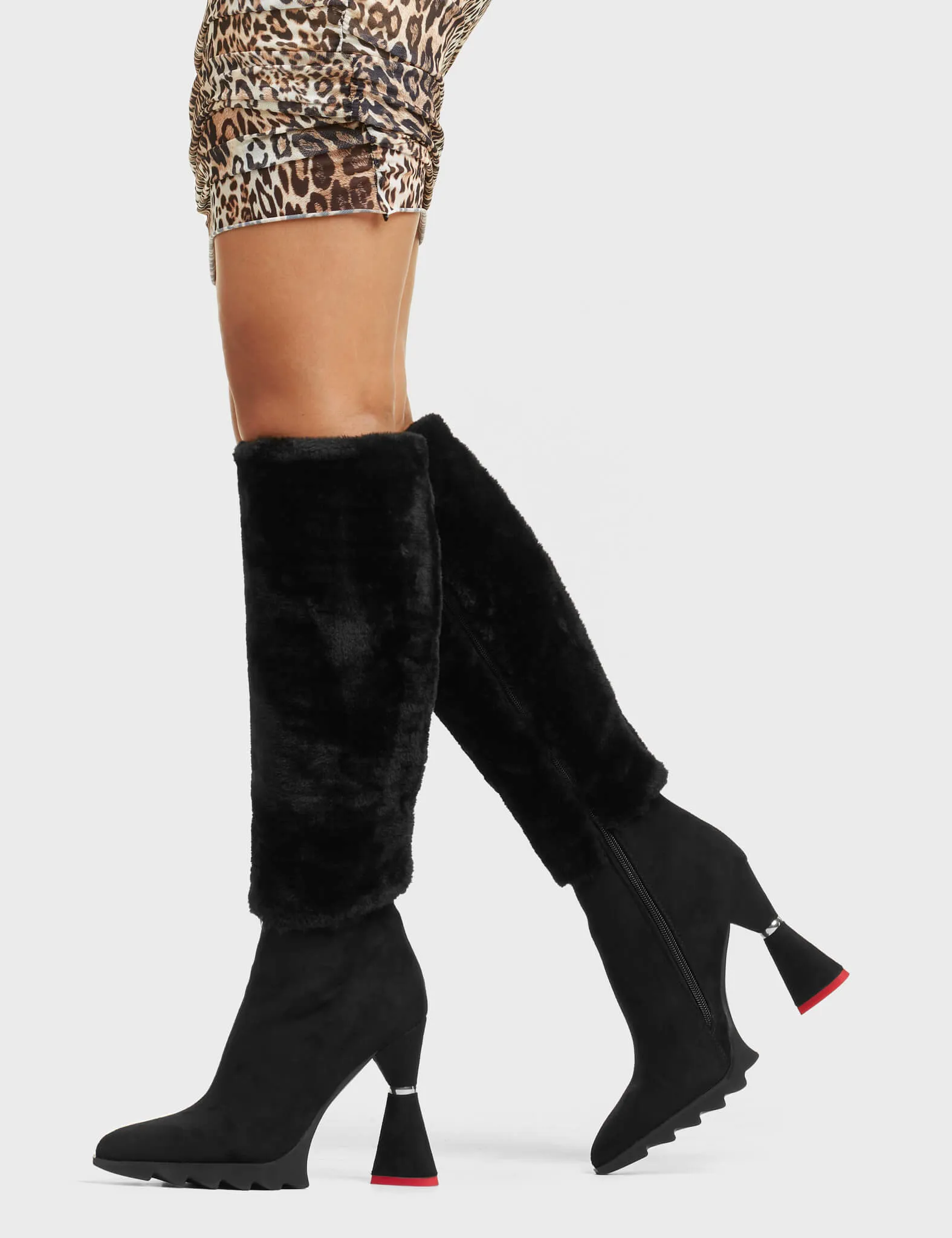 So Fur So Good Platform Knee High Boots