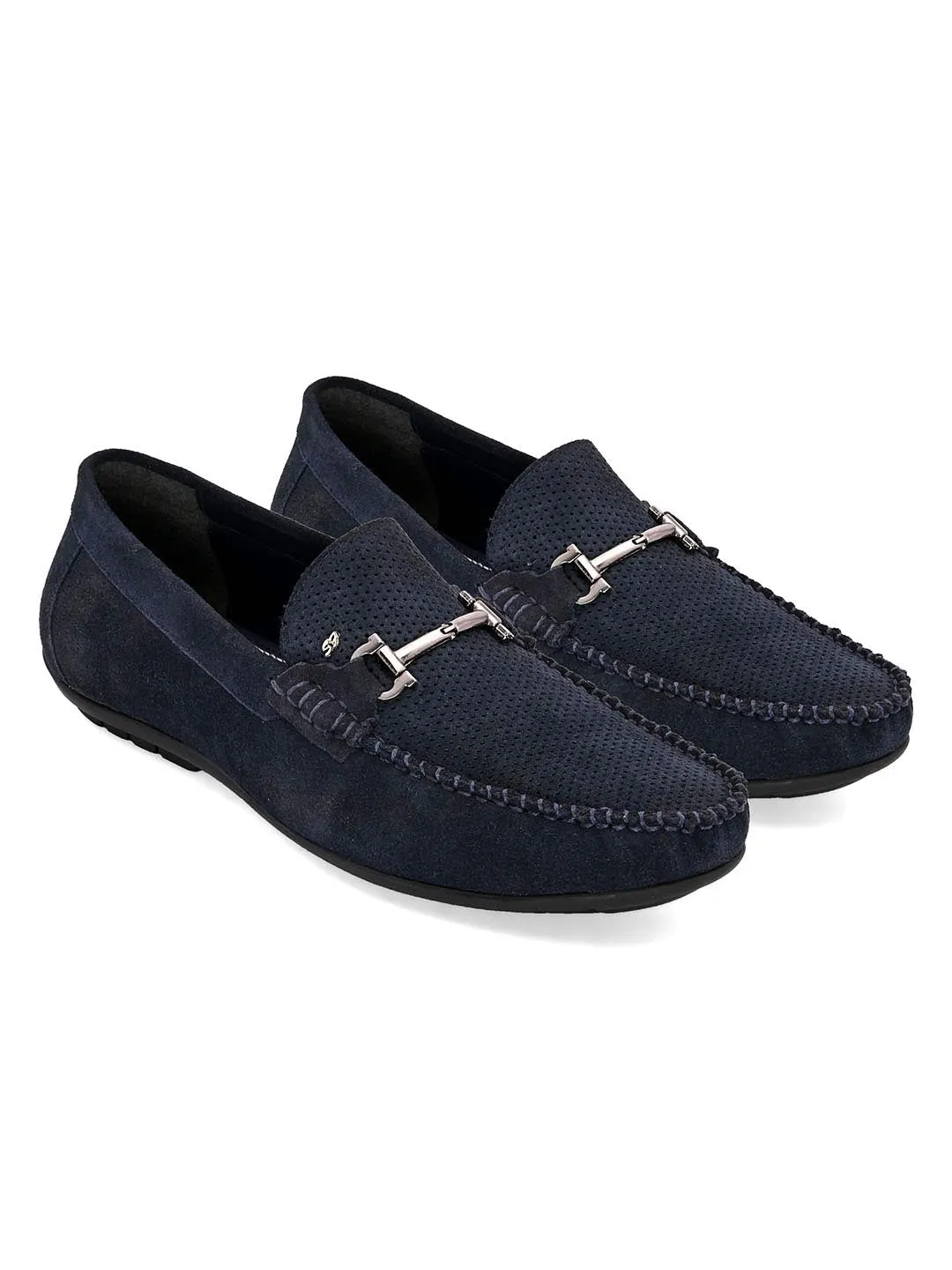 Stitch Navy Loafers