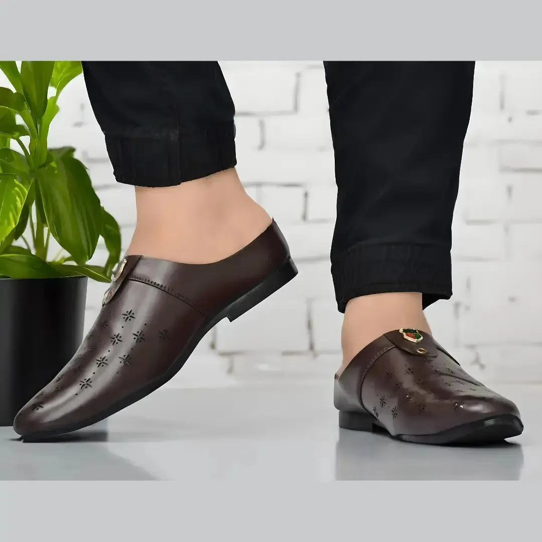 Stylist Half Loafers for Men in Brown Color