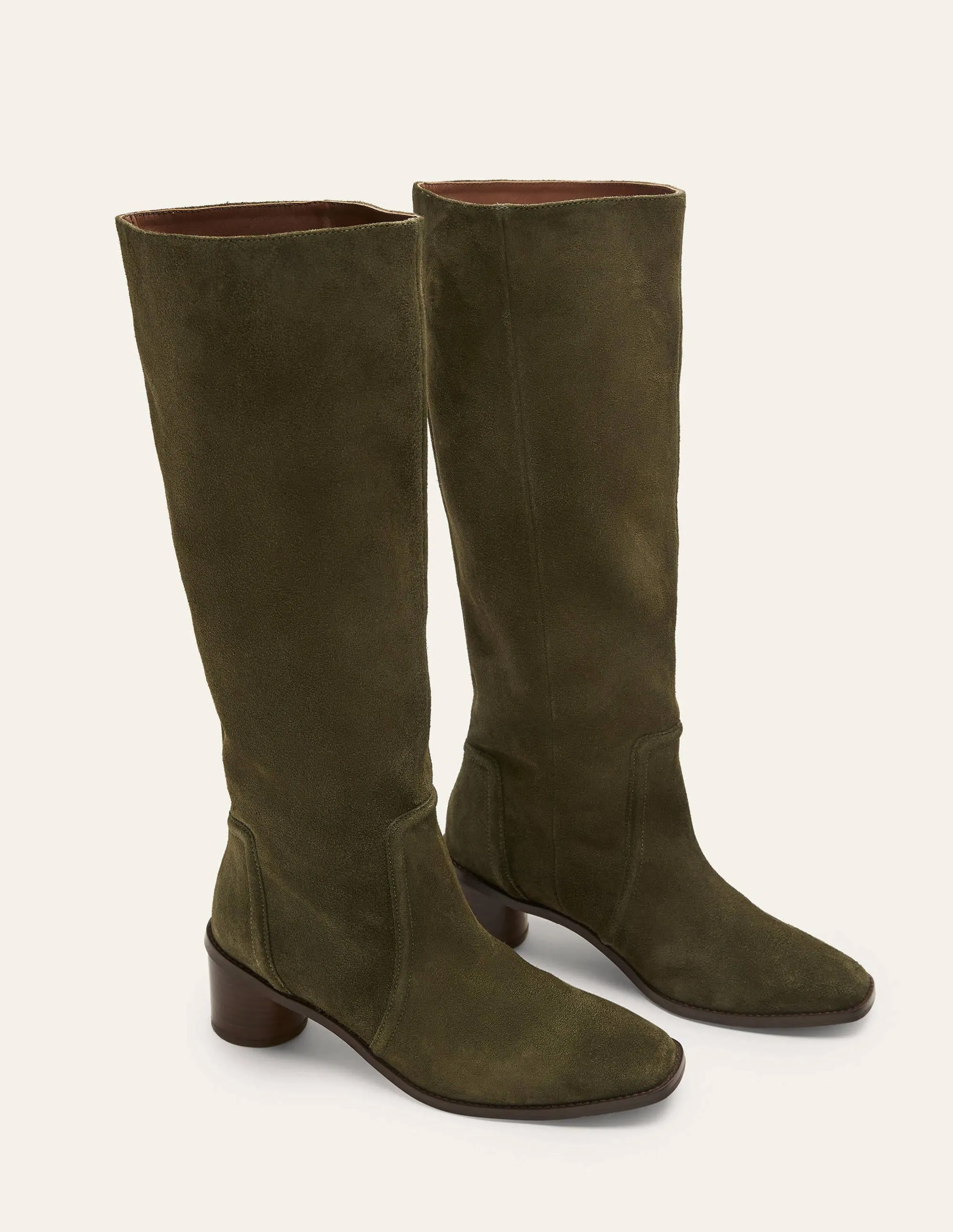 Suede Knee High Boots-Marsh