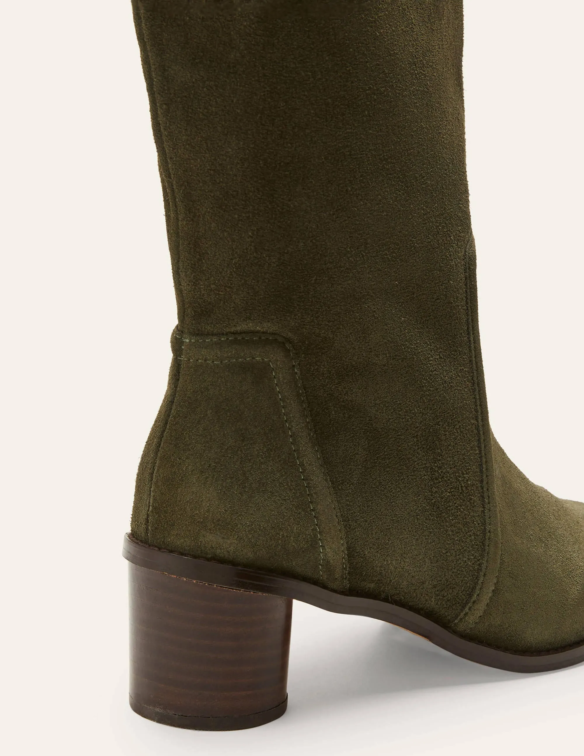 Suede Knee High Boots-Marsh