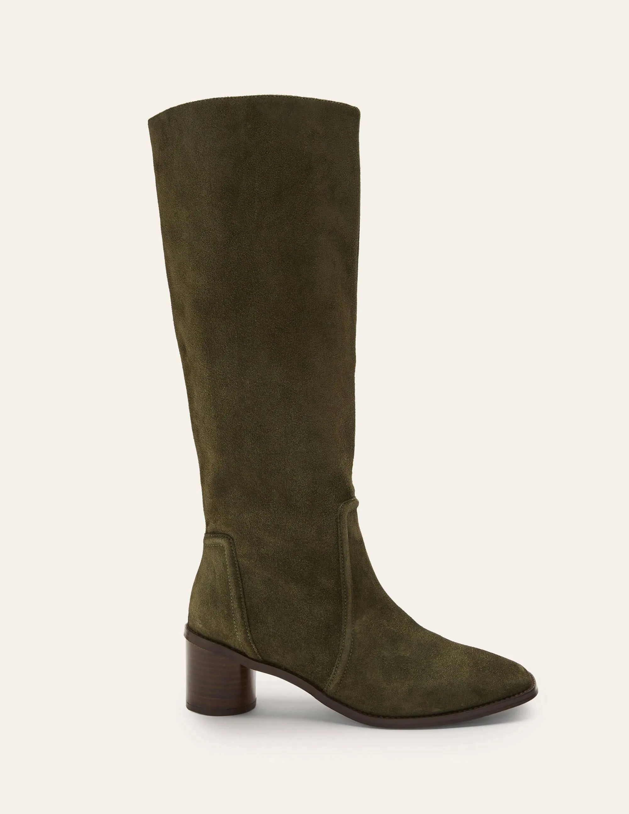 Suede Knee High Boots-Marsh