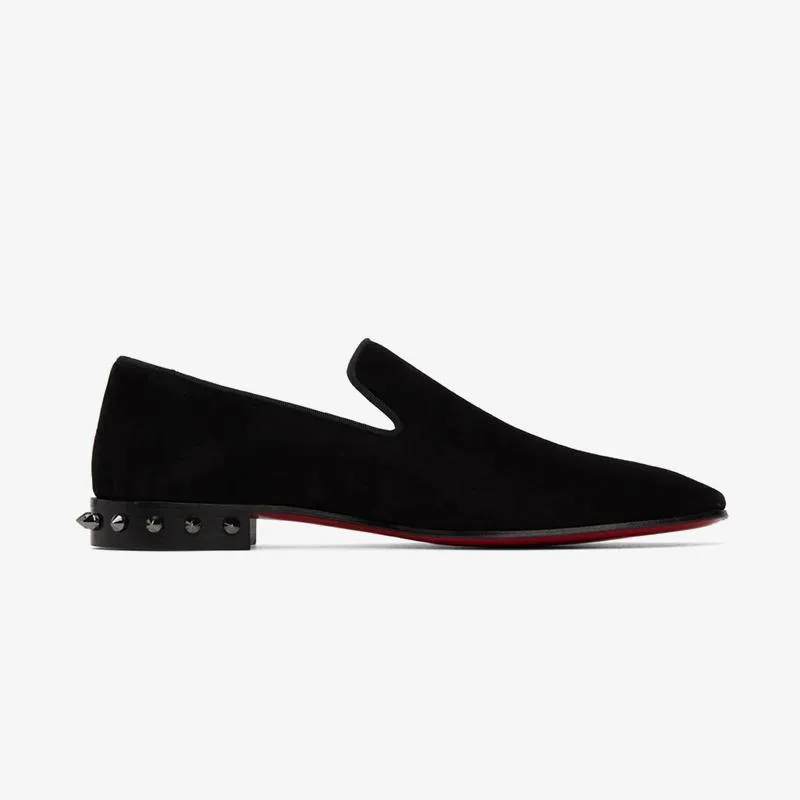 Suede Loafers with Metal Studs