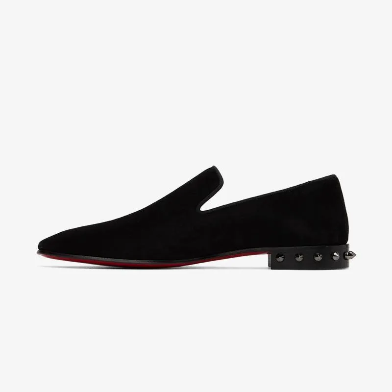 Suede Loafers with Metal Studs