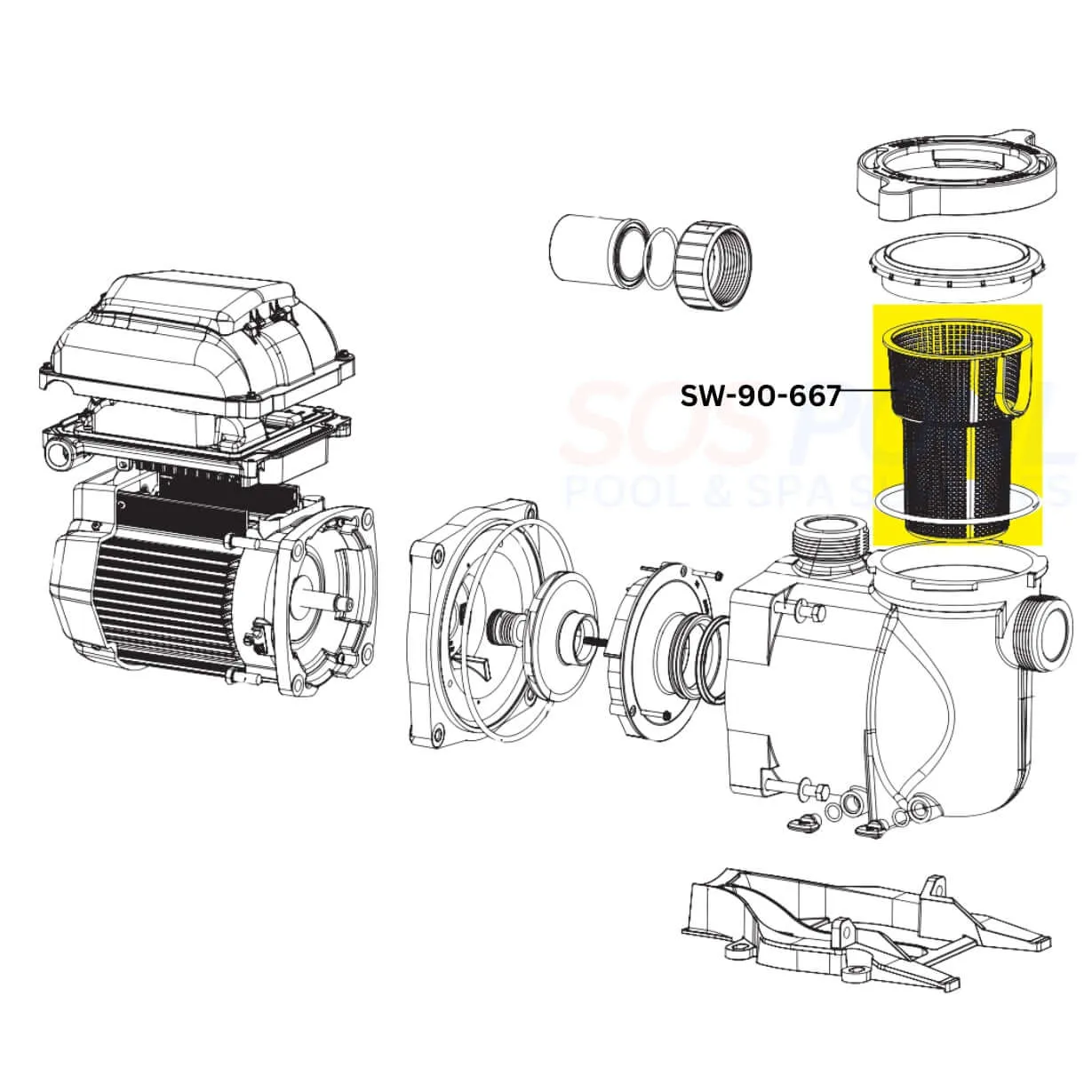 Swimables Basket for Pentair SuperFlo and SuperMax Pumps | 355667 | SW-90-667