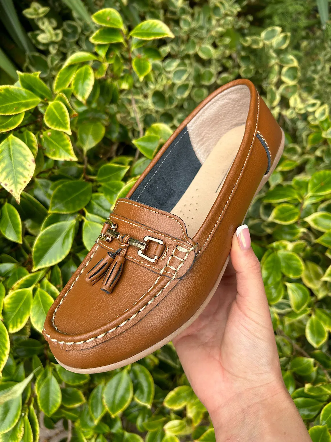 Tan Leather Tassel Loafer