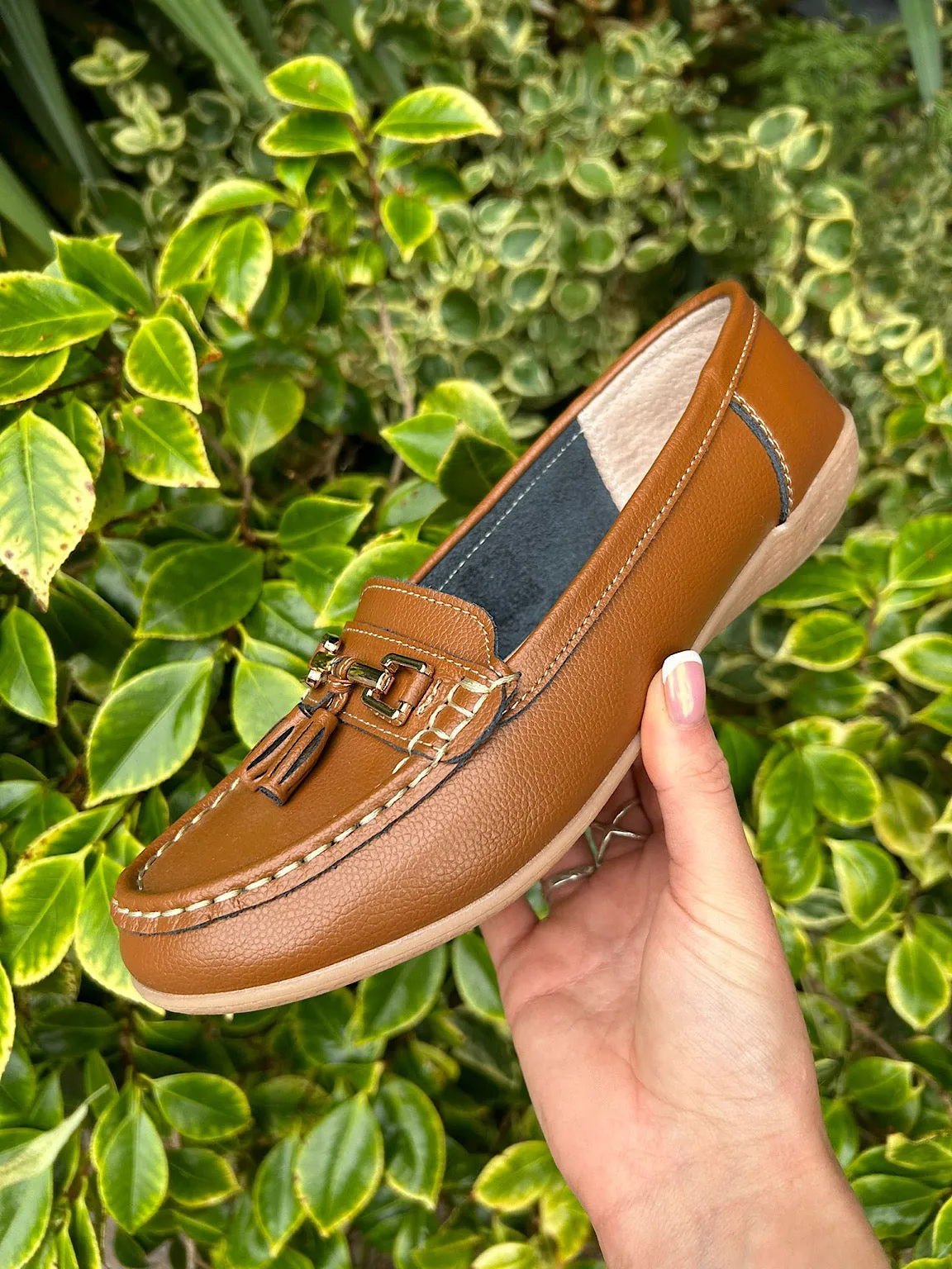 Tan Leather Tassel Loafer