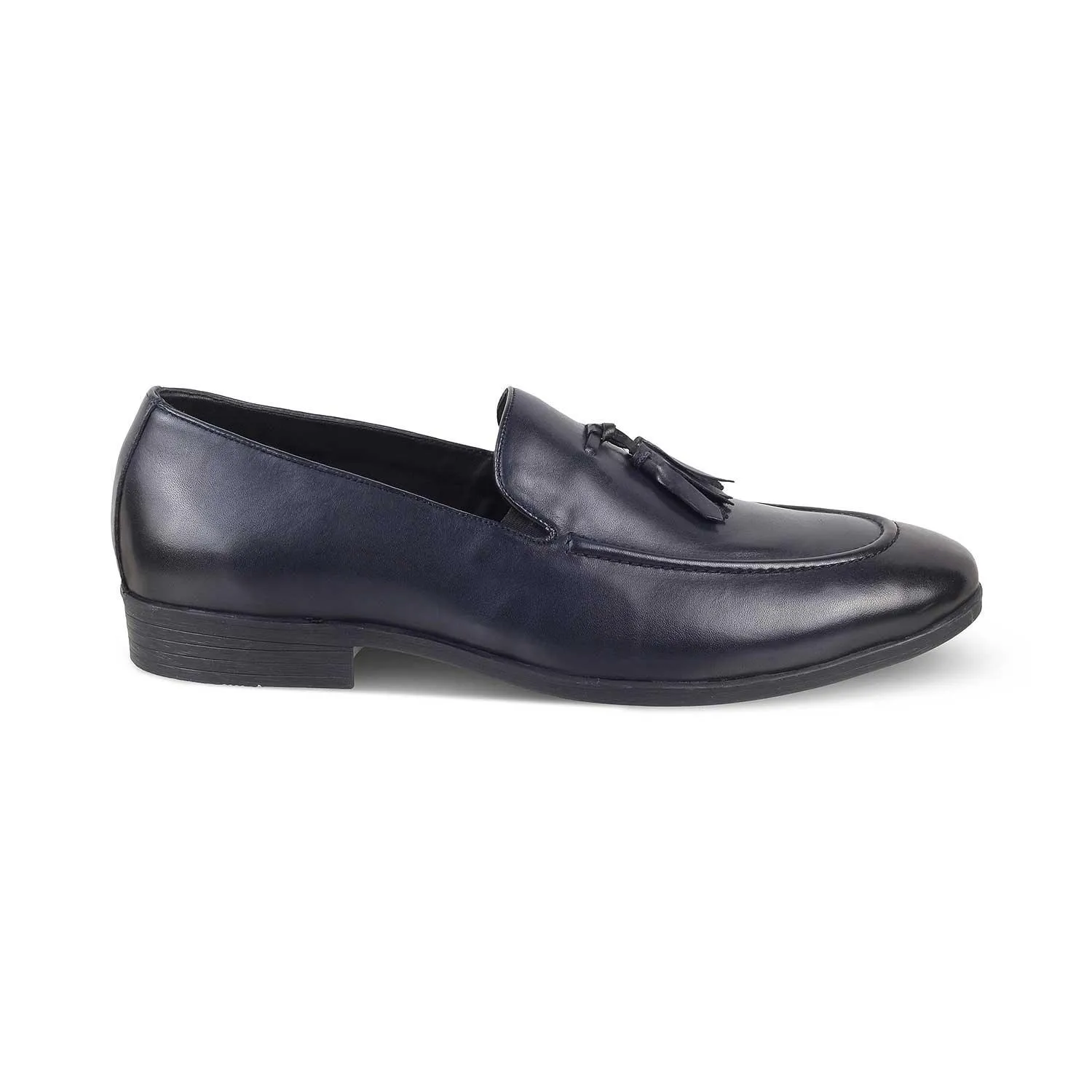 The Michan Blue Men's Leather Tassel Loafers Tresmode