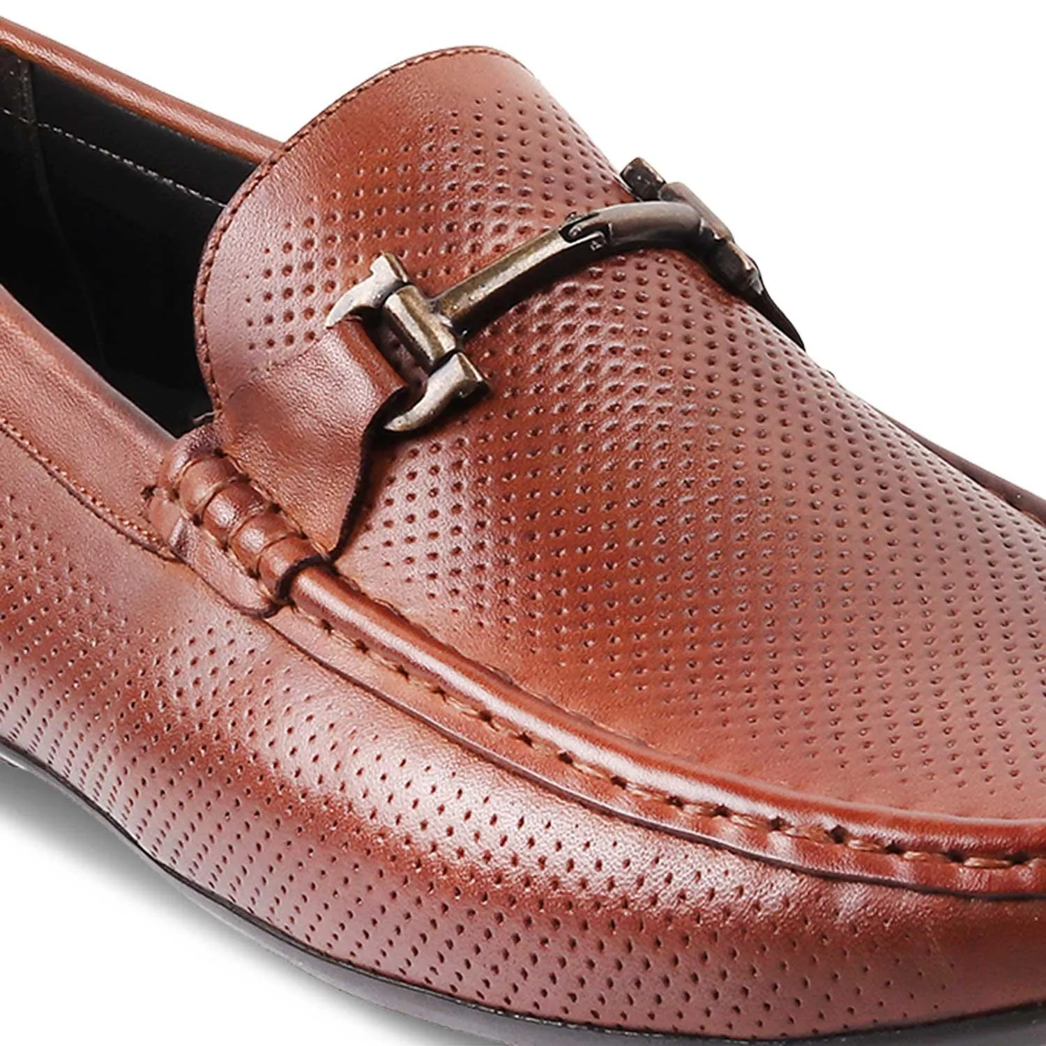 The Osteel Tan Men's Leather Loafers