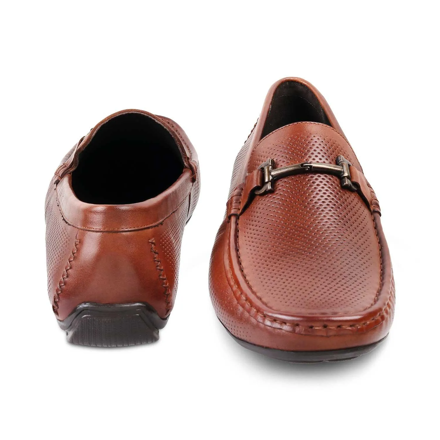 The Osteel Tan Men's Leather Loafers
