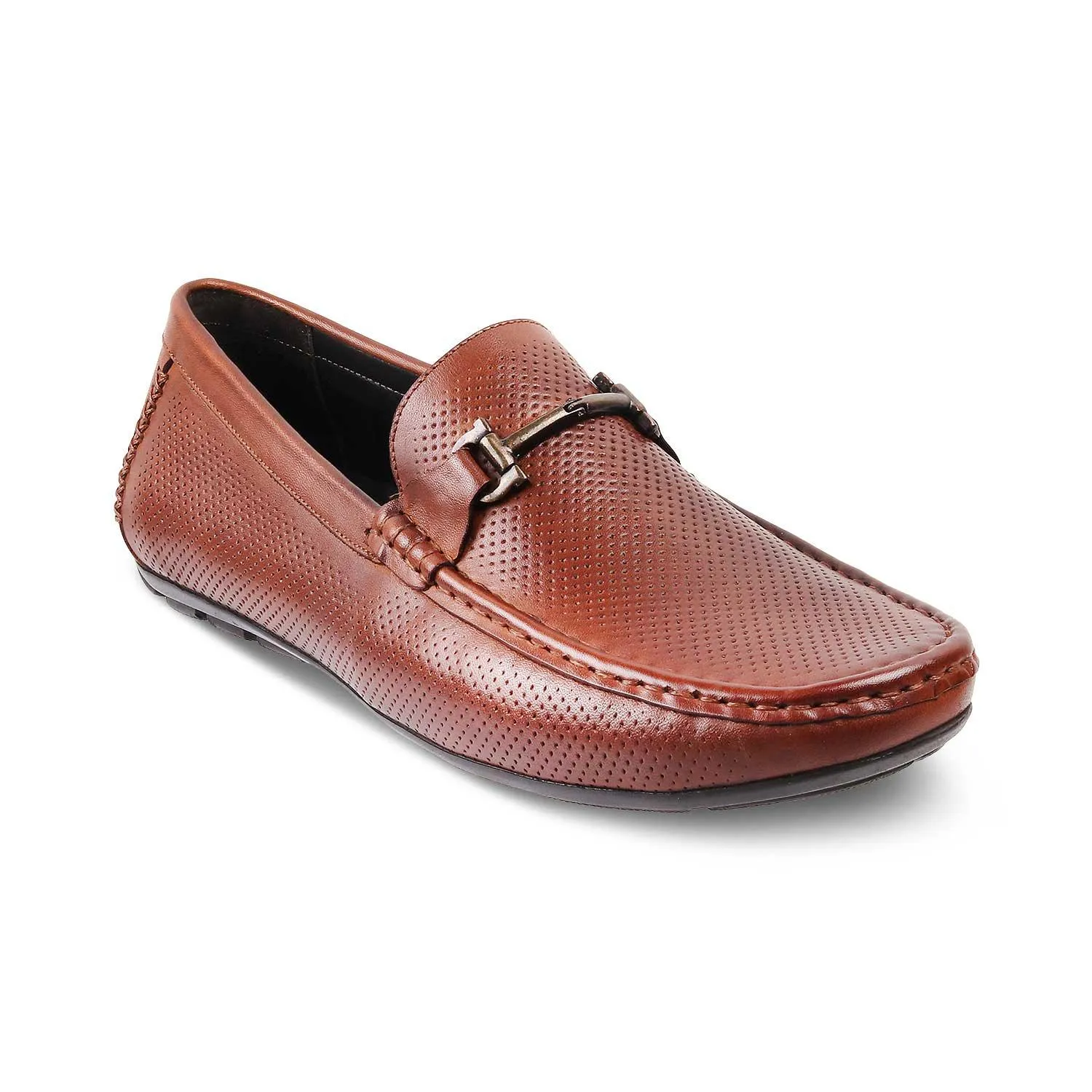 The Osteel Tan Men's Leather Loafers