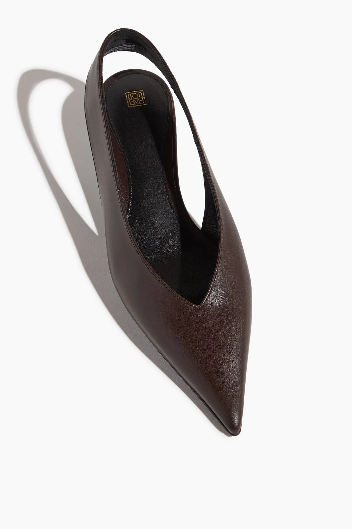 The Wedge-Heel Slingback in Bark