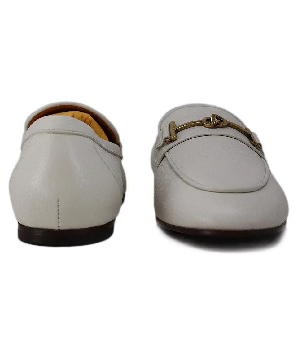 Tod's White Leather Loafers sz 8
