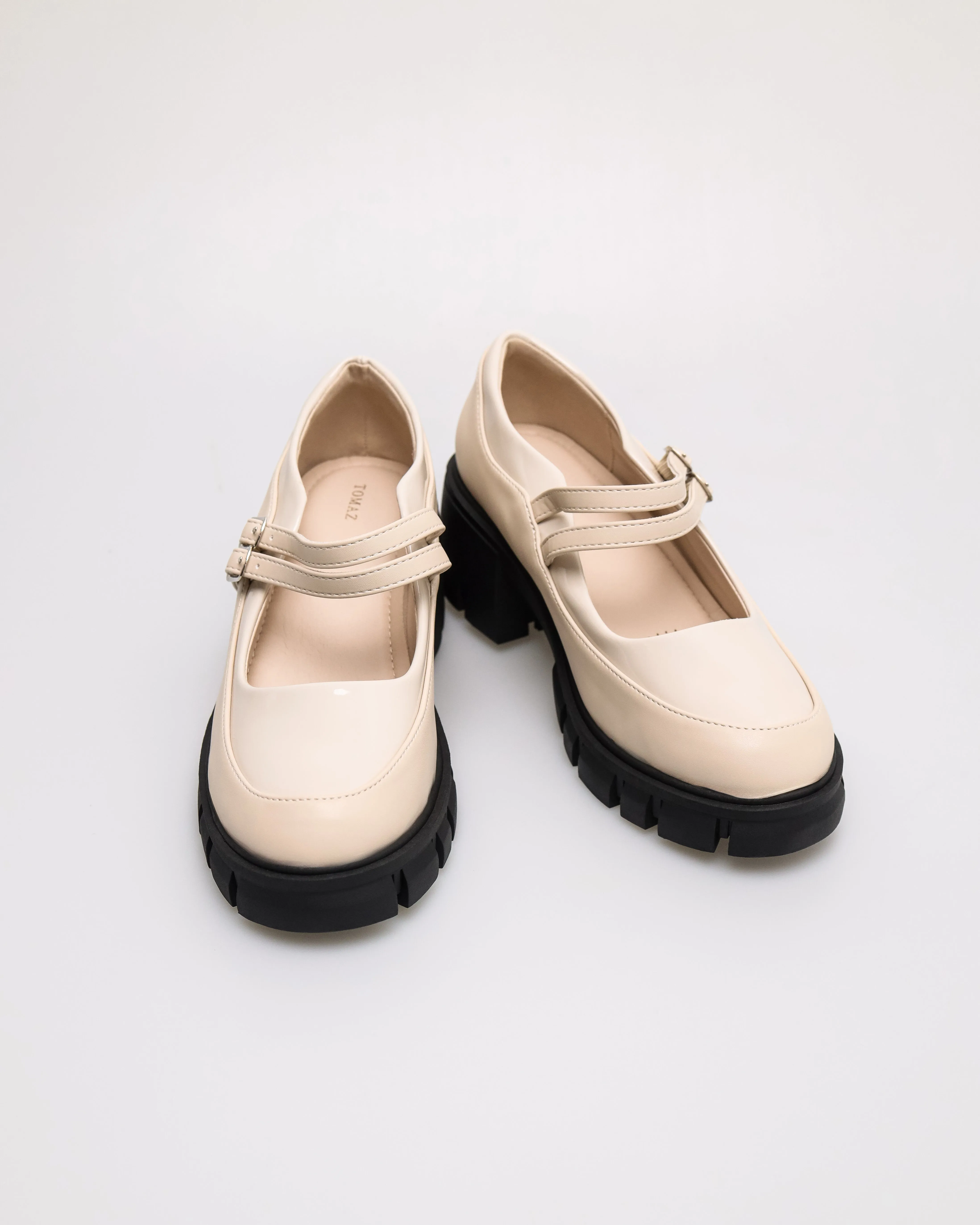 Tomaz NN396 Ladies Loafers Block Heels