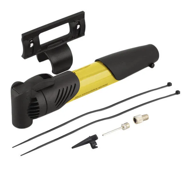 Ultralight Bicycle/Ball Pump With With Frame Holder And 3 Switchable Nozzles/Ball Needle