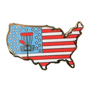 USA & State Disc Golf Pins