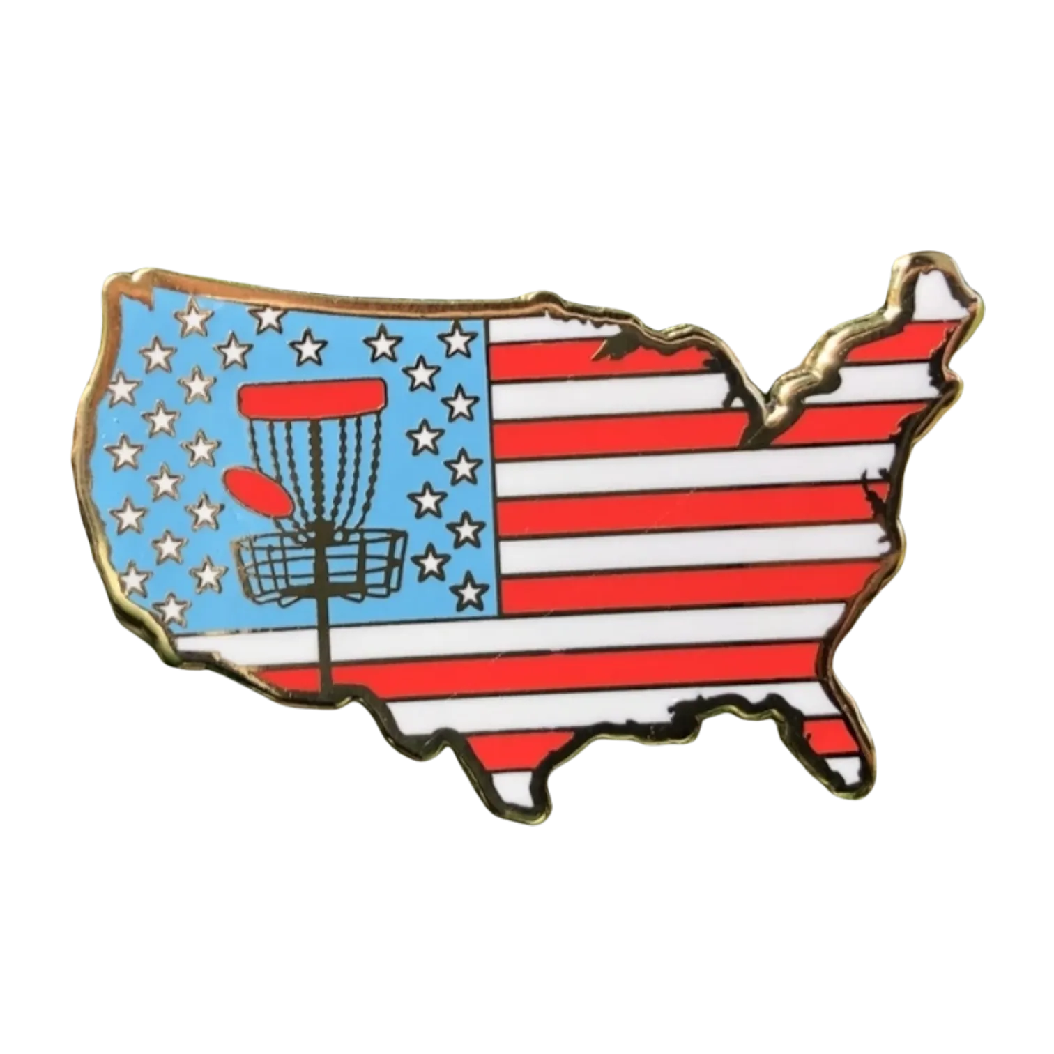 USA & State Disc Golf Pins