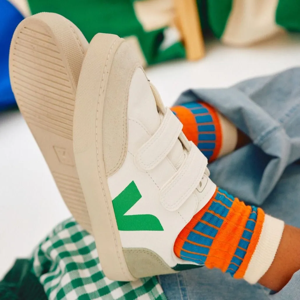 VEJA Kids Small V-12 | Extra White Multico-Clay